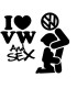 Stickers LOVE VW AND SEX