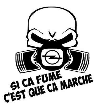 Stickers SI CA FUME OPEL