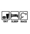 Stickers EAT SLEEP RACE