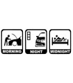 Stickers MORNING / NIGHT / MIDNIGHT