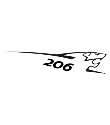 STICKERS LION PEUGEOT 206 110CM