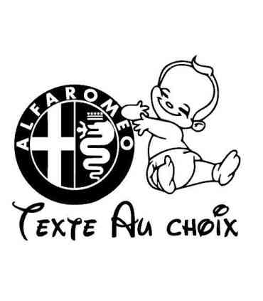 Stickers BÉBÉ A BORD ALFA ROMEO 