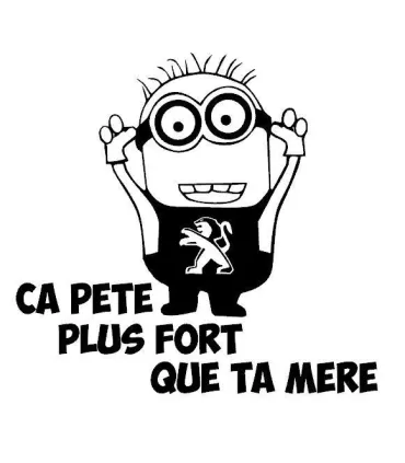 Stickers CA PÈTE PLUS FORT QUE TA MÈRE MINION