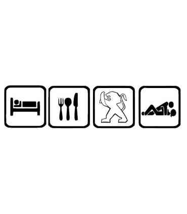 Stickers PEUGEOT EAT SLEEP