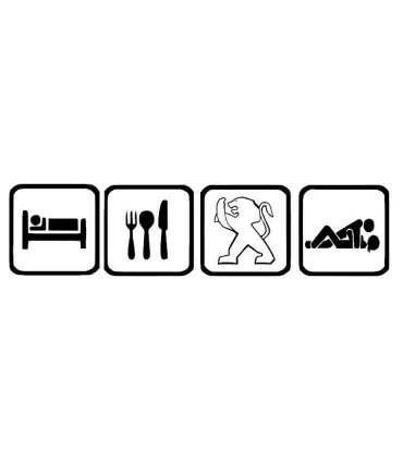 Stickers PEUGEOT EAT SLEEP