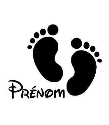 Stickers PIEDS BÉBÉ PRENOM