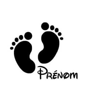 Stickers PIEDS BÉBÉ PRENOM 2