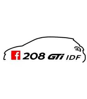 Stickers  TEAM 208 GTI IDF 2