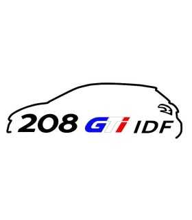 Stickers  TEAM 208 GTI IDF 3