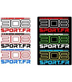 Stickers  www.308Sport.fr   PERSONNALISABLE 