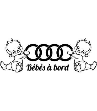 Stickers BÉBÉ A BORD AUDI JUMEAUX