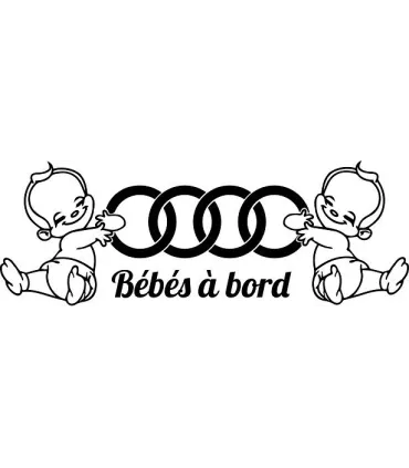 Stickers BÉBÉ A BORD AUDI JUMEAUX