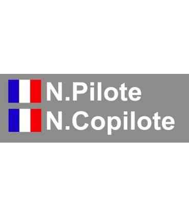 KIt Lettrage Pilote - Copilote