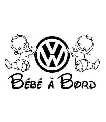 Stickers BÉBÉ A BORD VW JUMEAUX