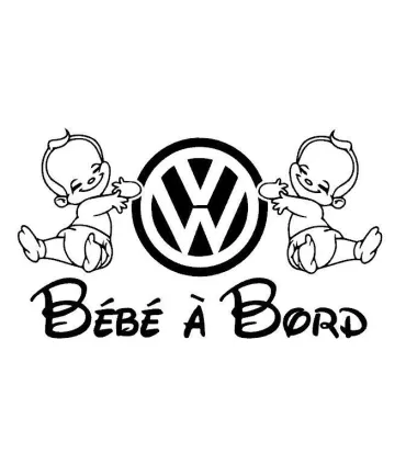 Stickers BÉBÉ A BORD VW JUMEAUX