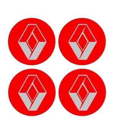 Stickers 4X CENTRE DE ROUE RENAULT Diam. 60mm