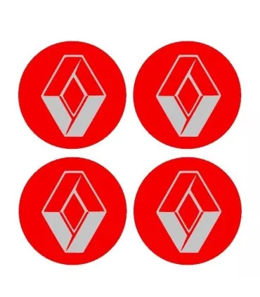 Stickers 4X CENTRE DE ROUE RENAULT Diam. 60mm