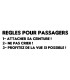 Stickers REGLES POUR PASSAGERS