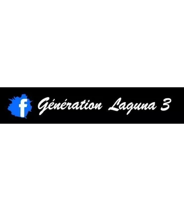Stickers  GÉNÉRATION LAGUNA 3 "F BLANC" 1 Ligne