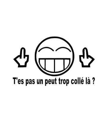 Stickers T'ES PAS TROP COLLÉ ?