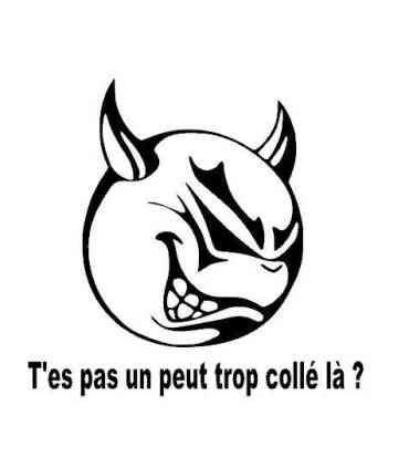 Stickers TROP COLLÉ DIABLE