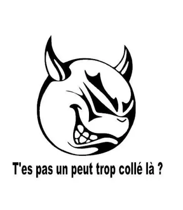 Stickers TROP COLLÉ DIABLE