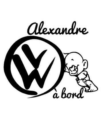 Stickers BÉBÉ A BORD VW 2