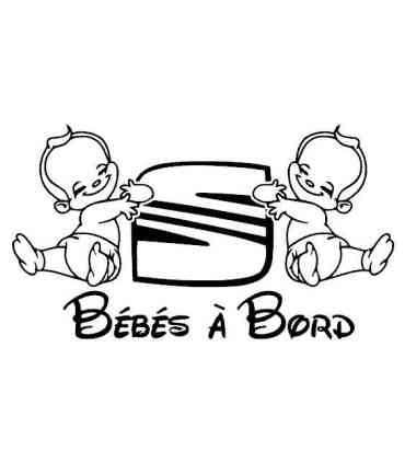 Stickers BÉBÉ A BORD SEAT  JUMEAUX