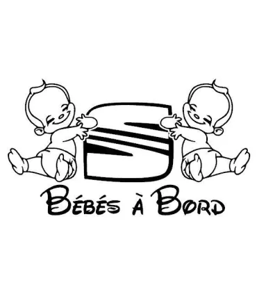 Stickers BÉBÉ A BORD SEAT  JUMEAUX