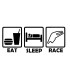 Stickers EAT SLEEP RACE 2