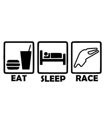 Stickers EAT SLEEP RACE 2