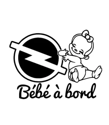 Stickers BÉBÉ A BORD OPEL FILLE