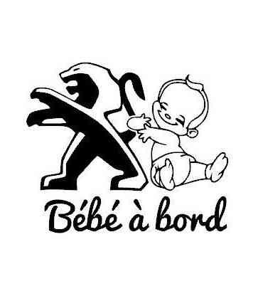 Stickers BÉBÉ A BORD PEUGEOT
