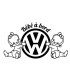 Stickers BÉBÉ A BORD VW JUMEAUX FILLE