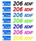 Stickers  GROUPE LIKE 206 IDF