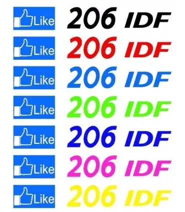 Stickers  GROUPE LIKE 206 IDF