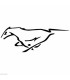 STICKERS LOGO MUSTANG PONY
