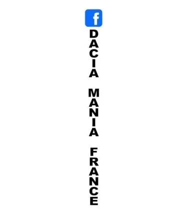 Stickers Dacia Mania France VERTICAL 