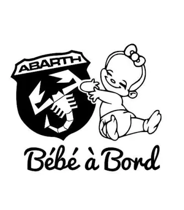 Stickers BÉBÉ A BORD Abarth Fille