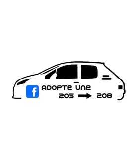 Stickers  Groupe Adopte une 205 / 208 (Mix 205 GTI et 208 GTI)