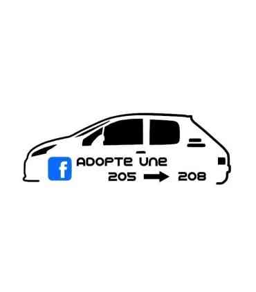 Stickers  Groupe Adopte une 205 / 208 (Mix 205 GTI et 208 GTI)
