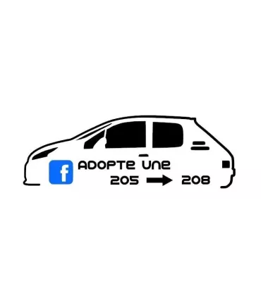 Stickers  Groupe Adopte une 205 / 208 (Mix 205 GTI et 208 GTI)