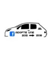 Stickers  Groupe Adopte une 205 / 208 (Mix 205 GTI et 208 GTI)