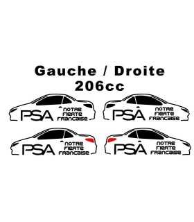Stickers PSA Notre Fierté Française 206cc