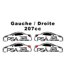Stickers PSA Notre Fierté Française 207cc