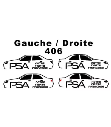 Stickers PSA Notre Fierté Française 406 Berline