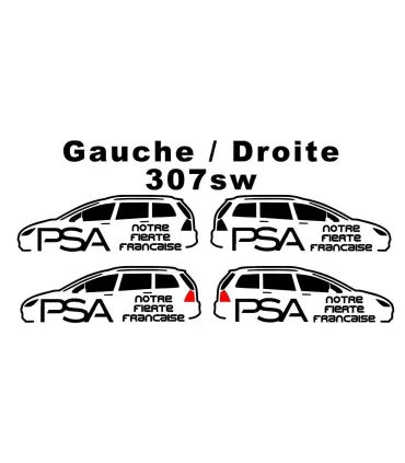 Stickers PSA Notre Fierté Française 307sw