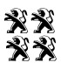 Stickers LOGO PEUGEOT LION  X4