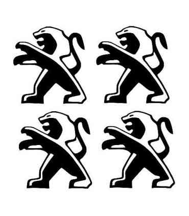 Stickers LOGO PEUGEOT LION  X4