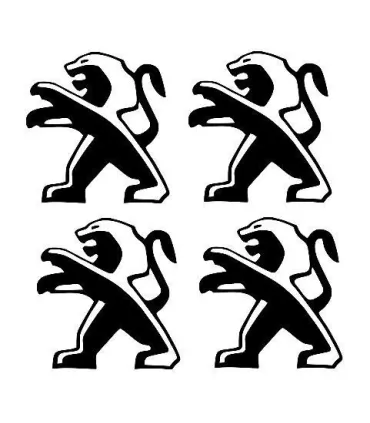 Stickers LOGO PEUGEOT LION  X4